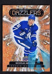 2022-23 UD Series 2 Dazzlers Orange #DZ-72 Nick Abruzzese - Toronto Maple Leafs